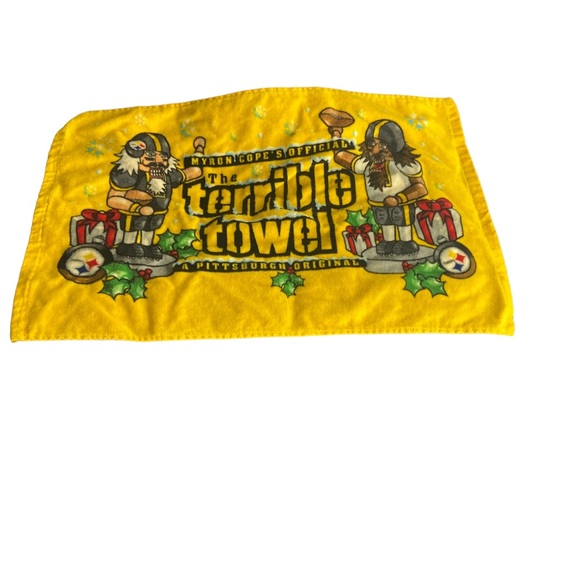 Pittsburgh Steelers Cotton Print Purse and Official Myron Cope’s Terrible Towel - Picture 2 of 11